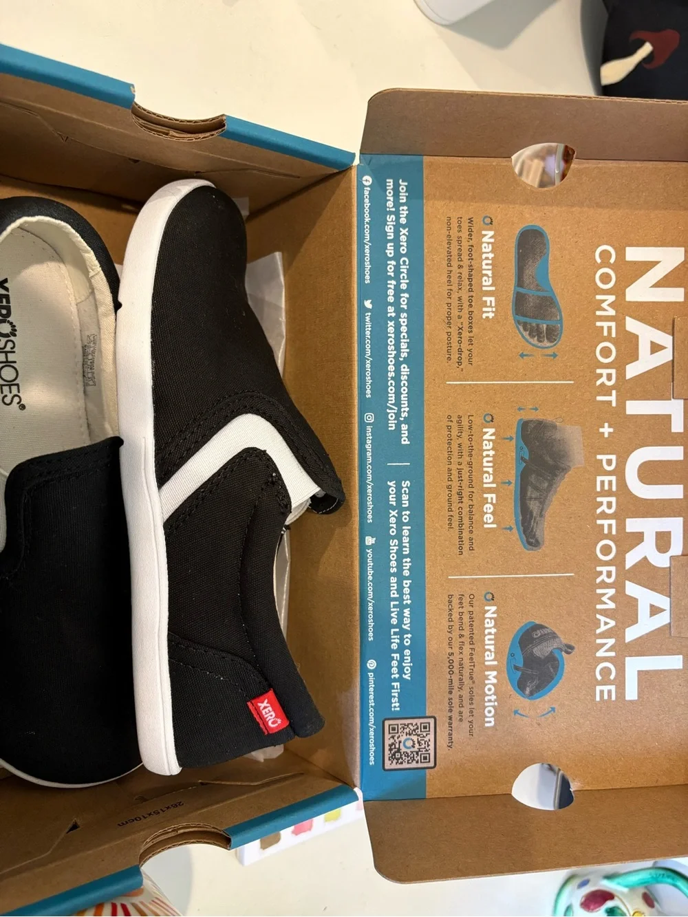 Xero Shoes Kids Black Dillon Slip-On